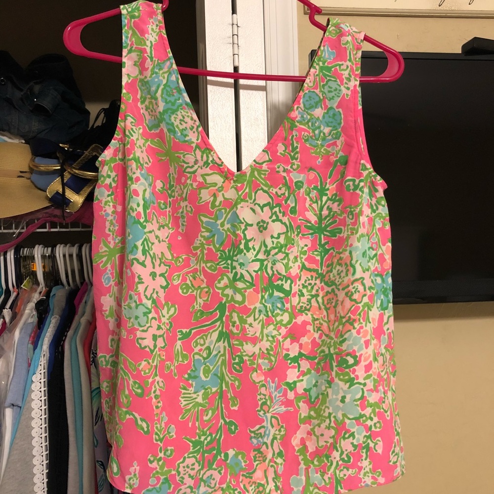 EUC Lilly Pulitzer silk blouse sz Small